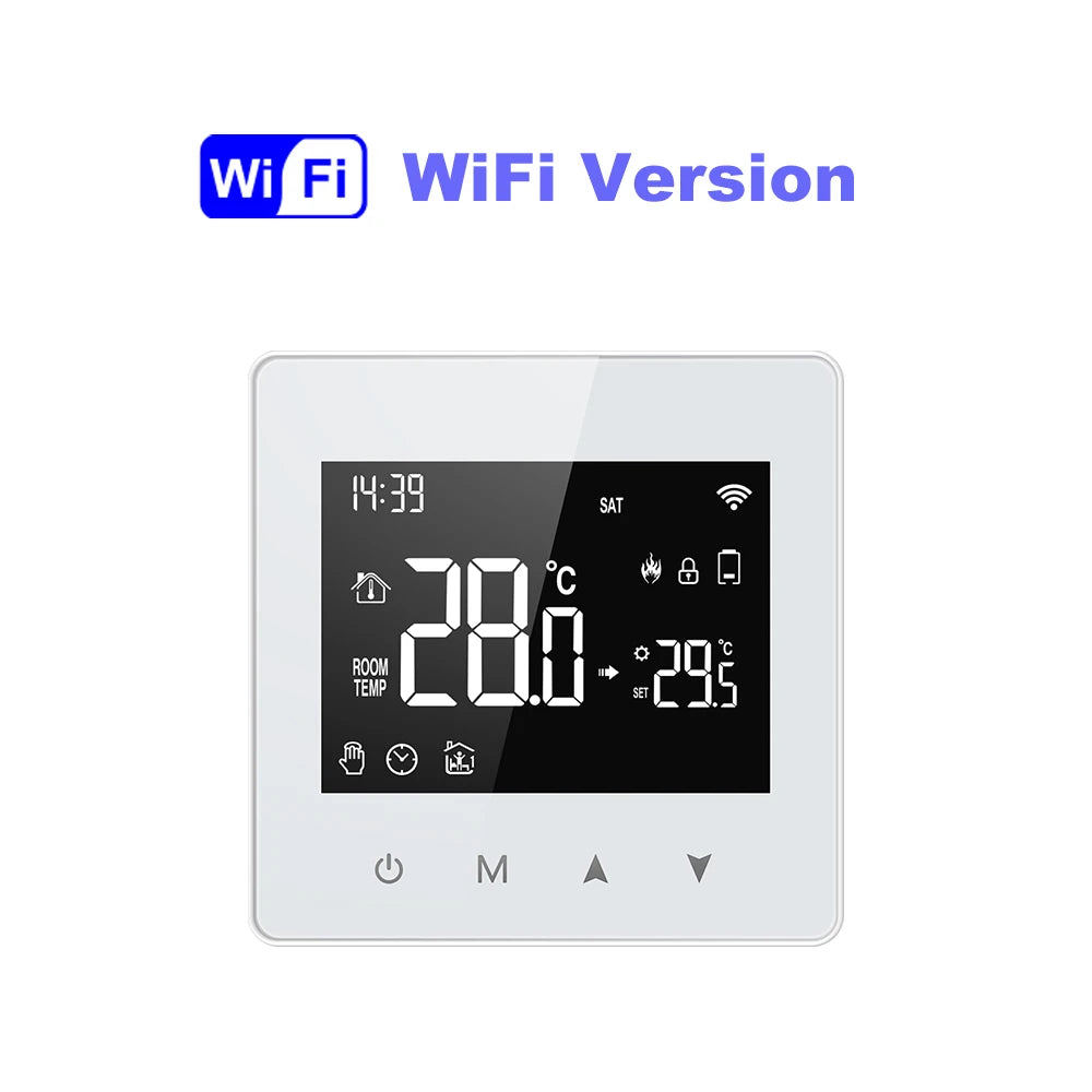 AVATTO Tuya WiFi Zigbee Thermostat Smart Home Battery powered Temperature Controller For Gas Boiler works with Alexa Google home