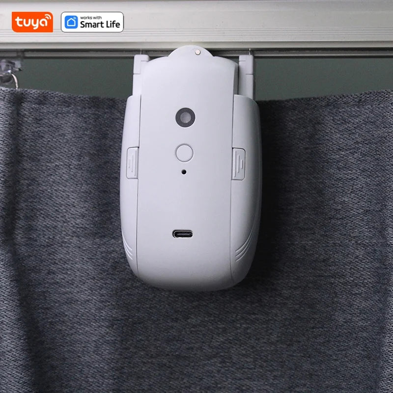 Tuya Smart Curtain Robot (T/U-shaped track) Bluetooth APP Short Range Control, Timed switch, Pull-to-start, 8KG load capacity